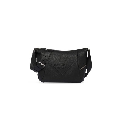 PRADA LEATHER PEBBLED LEATHER CROSSBODY BAG 2VH165 (26*23*11cm) PRADA LEATHER PEBBLED LEATHER CROSSBODY BAG 2VH165 (26*23*11cm)